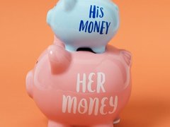 Pennies & Dreams' Double Pig Money Bank- His & Her